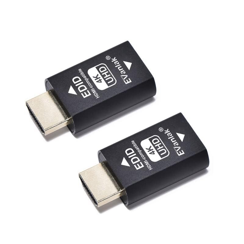 EVanlak 3rd Generrtion Hdmi Edid Emulator Passthrough Eliminated Emulator Adapter Work with Mac Thunderbolt to HDMI Switches/Extender/AV Receiver/Video Splitters 4k- 3840x2160@60Hz-2pack - Image 2
